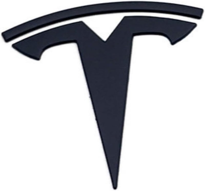 EVMIZE Metal Raised T Logo Frunk Front Emblem Decal Matte Black with 3M Adhesive for Tesla Model 3 Model Y Highland Juniper (T Logo - Front) - Image 1